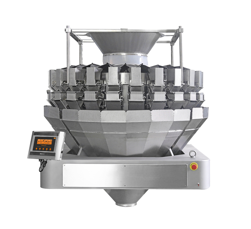 24 cabezas tres capas de M1.0L Multihead de la máquina del pesador para las nueces mezclan la mezcla de los frutos secos