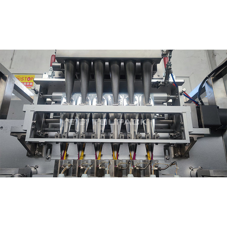 Terraplén vertical del formulario y empaquetadora multi automatizada sello del palillo del polvo del café del carril del sistema de empaquetado