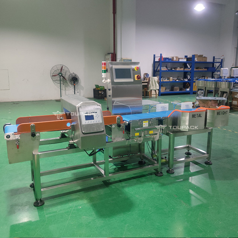 SS304 Combinación de pesaje electrónico y detector de metales para la producción de productos básicos