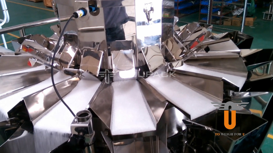Máquina automática de embalaje de bolsas prefabricada con cremallera de bolsas de pie Granulado de azúcar sal de arroz máquina de embalaje de granos
