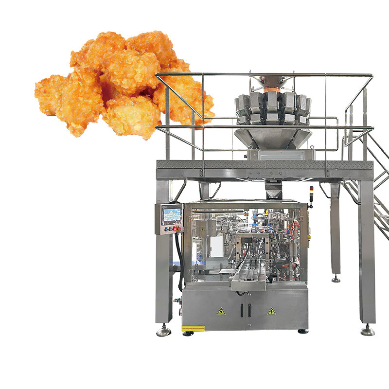 Máquina automática de envoltura de pasteles de arroz para pollo frito prefabricado
