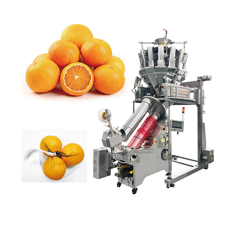 10 cabezas de pesas de múltiples cabezas de la bolsa de malla de la cebolla de la papa máquina de embalaje de la combinación de frutas de la línea de producción de pesas