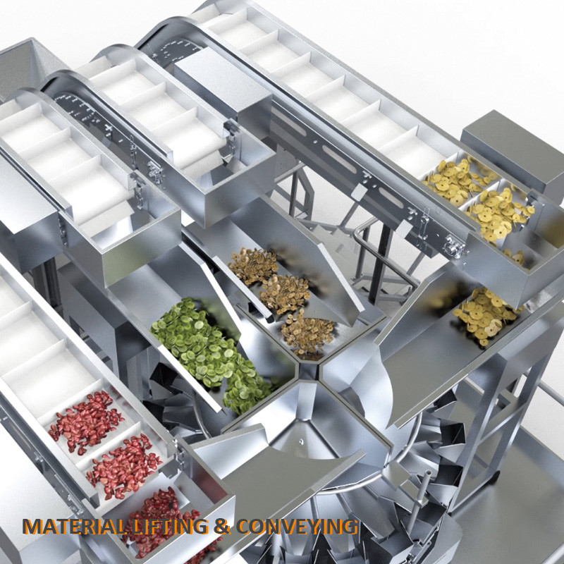 32 cabezas pesadora de varias cabezas Frutas y verduras deshidratadas Chips Crisp Mix Frutas secas Máquina de embalaje
