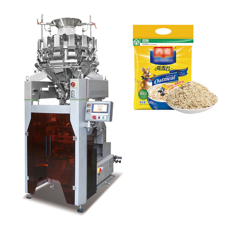 Máquina de embalaje de papas fritas de peso múltiple de azoto de nueces de maní y palomitas de maíz en bolsas de embalaje de máquina