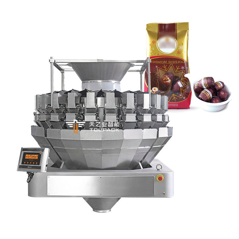 Máquina automática de llenado de embalaje de chocolate mezclado con tapa y etiquetado de la línea de frutos secos máquina de embalaje de bocadillos