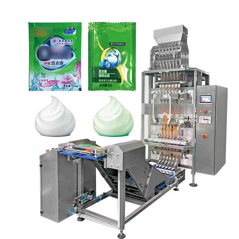 5 ml 10 ml 50 ml 6 líneas de embalaje de bolsas automática de múltiples líneas de caramelo líquido de palillo de llenado de embalaje de sellado