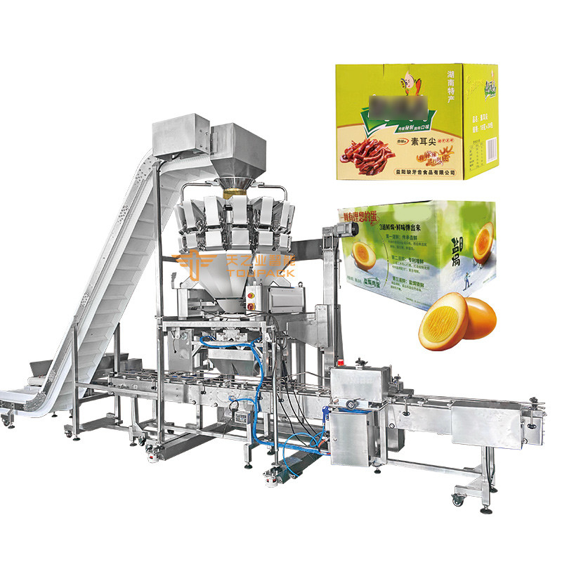 Pesadora multicabezal Combiweigh 500g 1kg 5kg Máquina empacadora multicabezal Pimiento verde Naranja Máquinas de envasado para cajas de cartón