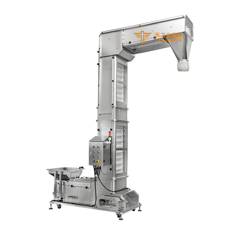 Maquinaria transportadora tipo cuenco Elevador en Z Acero inoxidable Elevador de cuenco inclinado Transportador para carne y alimentos congelados