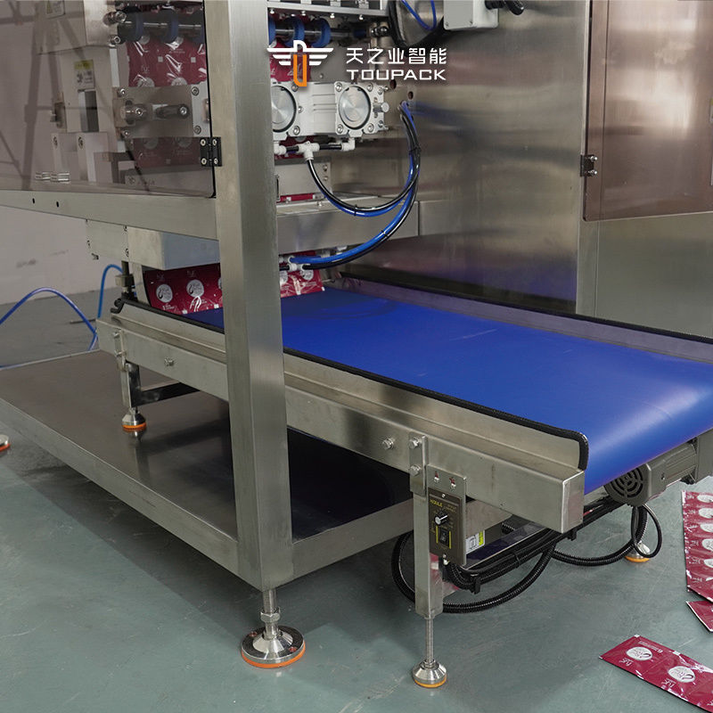 Máquina de embalaje de pasta líquida de 4 lados de sello de múltiples carriles Máquina de embalaje de champú de café