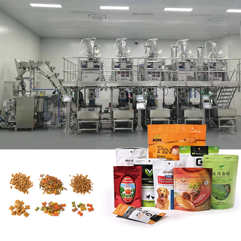 Máquina Empaquetadora de Sobres de Snacks Totalmente Automática para Alimentos de Snacks, Papas Fritas, Palomitas de Maíz, Envasado Doypack con Inyección de Nitrógeno