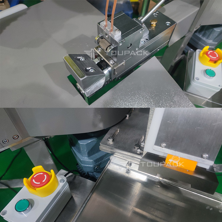 Máquina de embalaje de bolsas de salchichas en bolsas de frutas y verduras de malla Máquina de embalaje de redes semiautomática