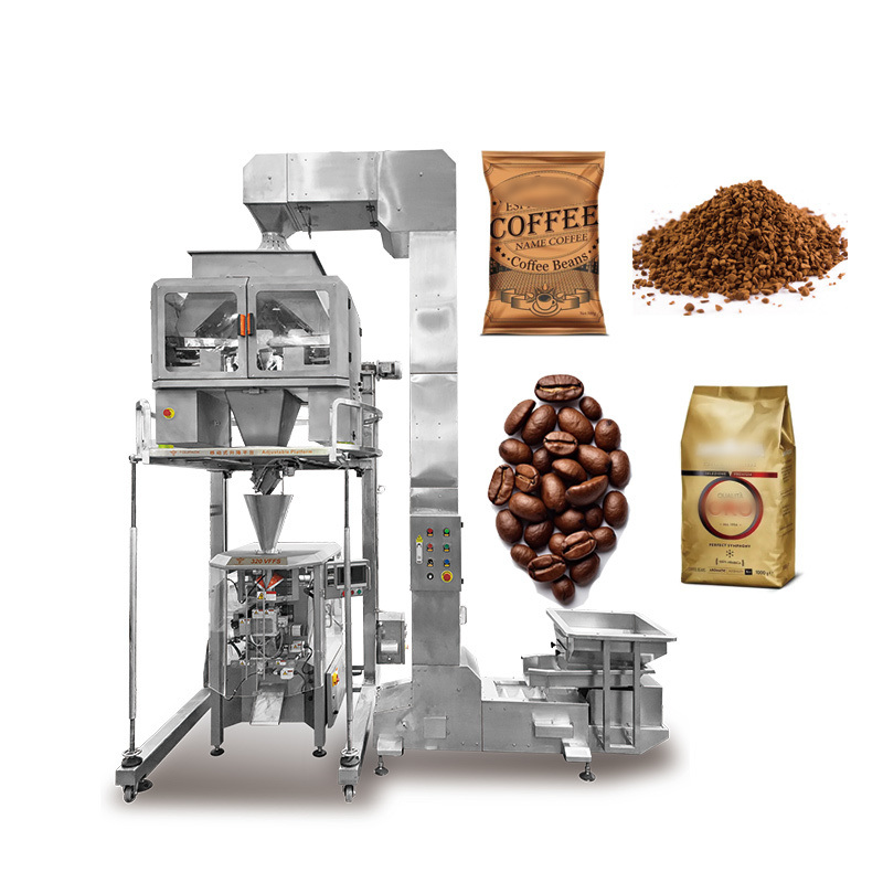 500g 1kg Café en grano Café Liofilizado Multifunción Vacío 3 en 1 Máquina Empaquetadora de Café Instantáneo en Polvo y Granos de Café