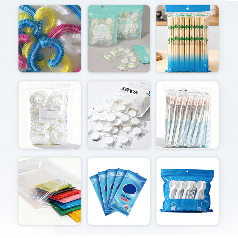 Máquina de embalaje automática con horquilla de plástico con tapa de ducha Máquina de embalaje con cabeza múltiple Sistema de embalaje de pesas