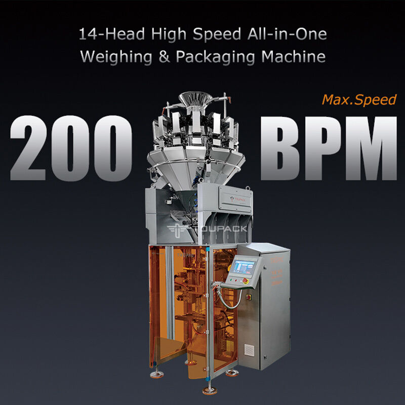 High Precision And Stable Operation High Speed 20-200 Bags/Min Multihead Weighing Packaging Machine For Small Bag Packaging