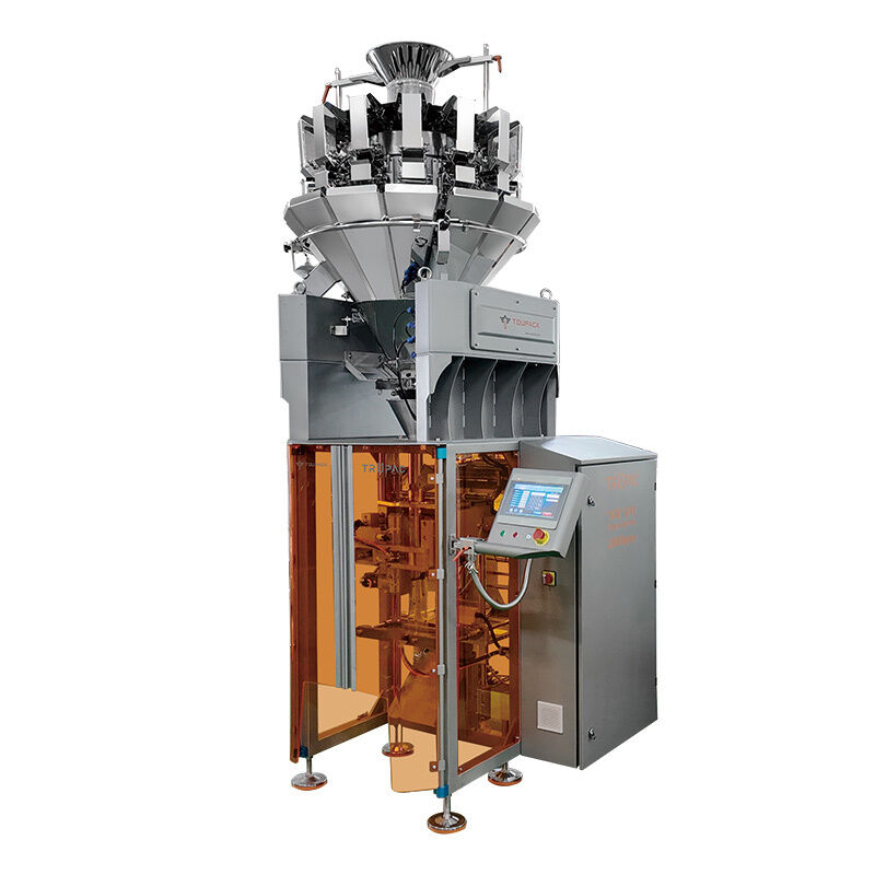 Máquina automática de envasado y pesaje de bolsas tipo almohada para snacks, frutos secos y gránulos de 5-200g, equipo de envasado de alimentos de alta velocidad