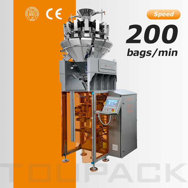 Máquina de embalaje vertical automática de alta velocidad para bocadillos, frutos secos, granulos y alimentos