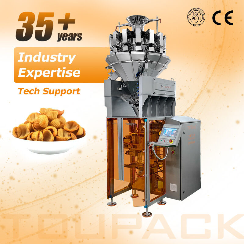 Máquina de embalaje vertical automática de alta velocidad para bocadillos, frutos secos, granulos y alimentos