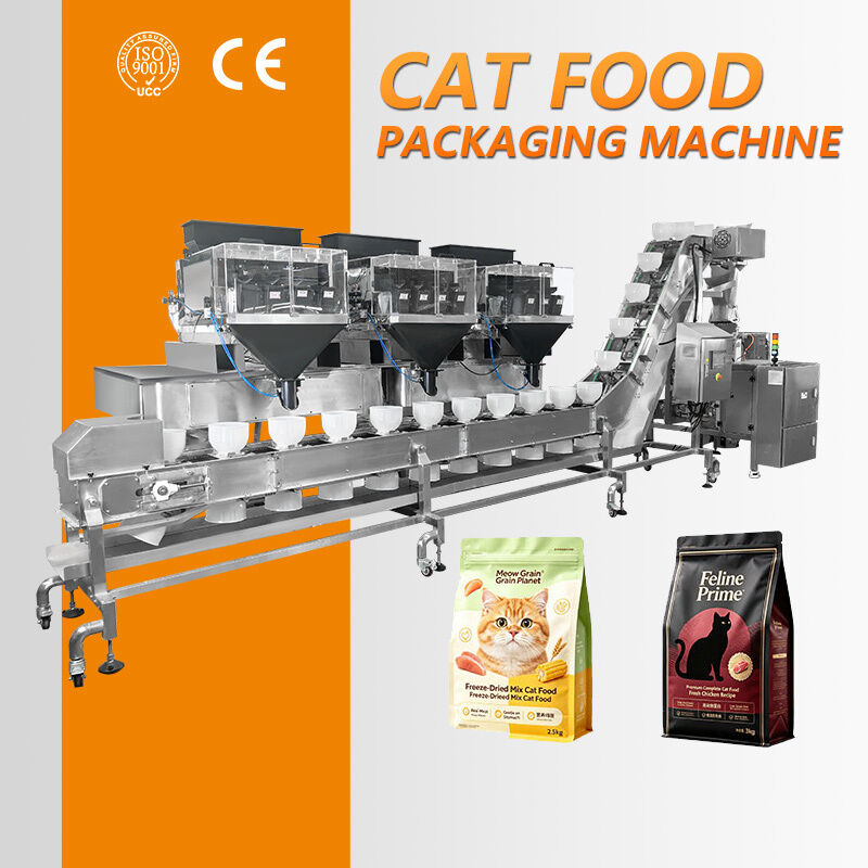 Mejor peso, mejor envasado de alimentos para mascotas Soluciones de automatización personalizadas desde la alimentación hasta las bolsas terminadas