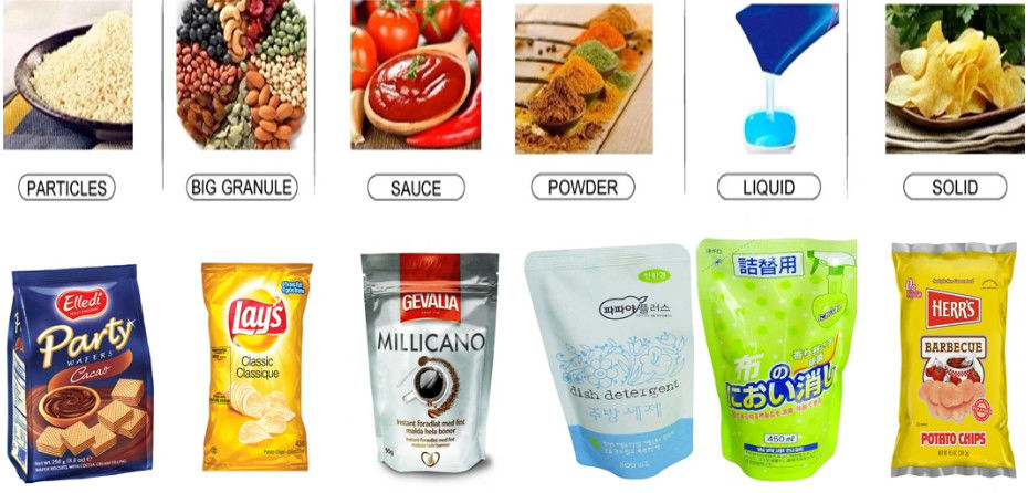 Prenda impermeable vertical de la máquina de ensacar del sello del formulario del SUS 520m m 60bpm para la comida