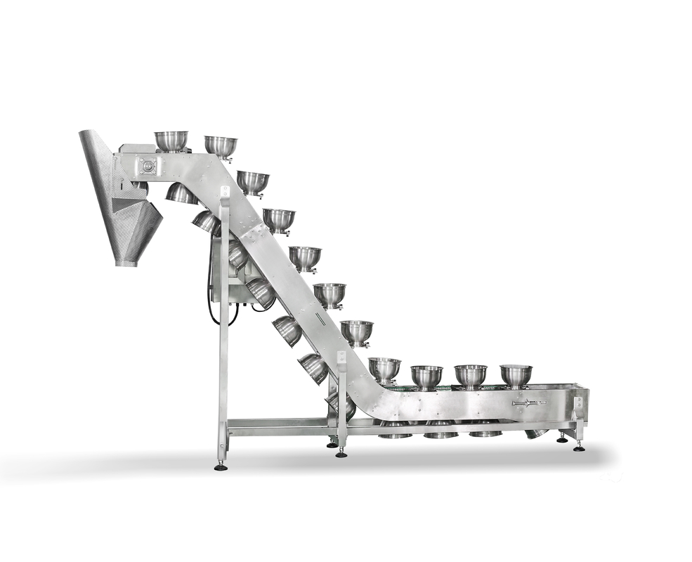 tipo elevación de dosificación del cuenco 3L de la comida del transportador SS304 del elevador de cubo adaptable