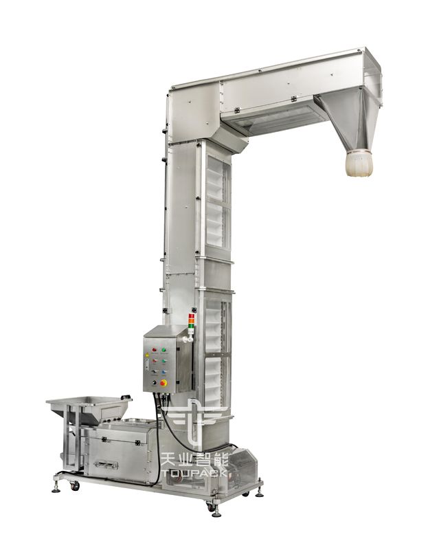 SUS304 1.8L 3.6L 3.8L Z tipo transportador elevador de cangilones tamaño personalizado