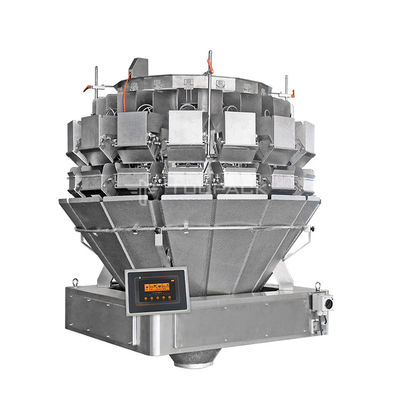 Anti-adherente de tornillo de alimentación multi-cabeza pesador para carne fresca y encurtidos máquina de pesado de embalaje