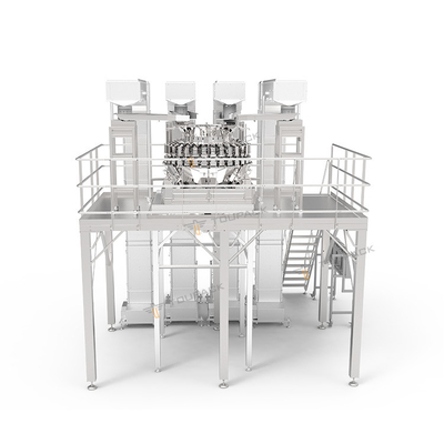 Máquina de embalaje de bolsas de pasta automática vertical Chips de plátano 32 cabezas Pesador multi-cabeza