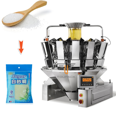 Máquina automática de embalaje de bolsas prefabricada con cremallera de bolsas de pie Granulado de azúcar sal de arroz máquina de embalaje de granos