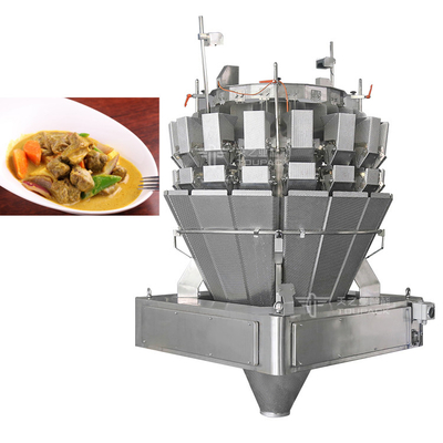 MCU 16 cabeza de tornillo de alimentación de la pesadora de cabeza múltiple para alimentos prefabricados carne de res curry carne fresca
