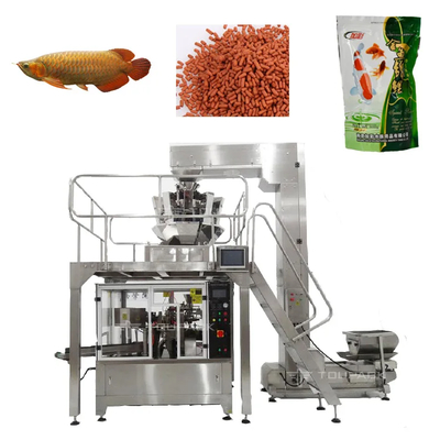 Máquina de embalaje de granulados verticales totalmente automática Embalaje de alimentos para perros y gatos Pesca Tortuga Pesado de alimentos para animales