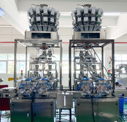 Máquina de embalaje de palillos desechables de larga franja Productos con 16 cabezas más pesadas