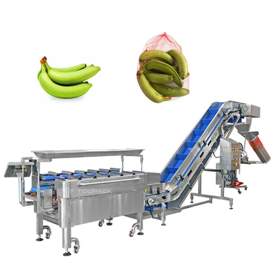 Fabrica de la industria de la malla semi-automática de la bolsa de pesado de la red de recuento de la red de recorte de la máquina de embalaje para la fruta del plátano