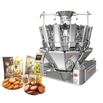 Máquina de embalaje de bolsas de grano vertical de pesas automáticas de cabeza múltiple Máquina de embalaje de granos de frijoles Máquina de embalaje de nueces