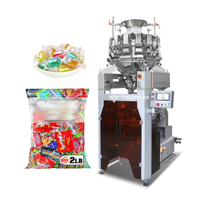 Máquina automática de embalaje de caramelos de chocolate con goma vertical de alta velocidad 120BPM Máquina inteligente de pesaje y embalaje