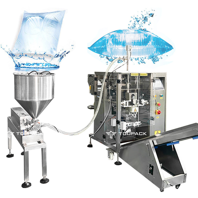 Bolsas automáticas de sello de cuatro lados Bolsas de dientes de sierra Zumo de leche Bolsas pequeñas Agua Maquillaje Agua Líquido Sistema de pesaje y embalaje