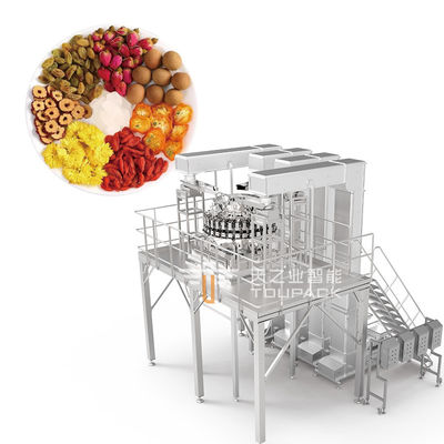 24/32 Cabeza Pesadora multicabeza Mezcla de fresas deshidratadas Maquina de llenado de bolsas Maquina de embalaje de verduras deshidratadas