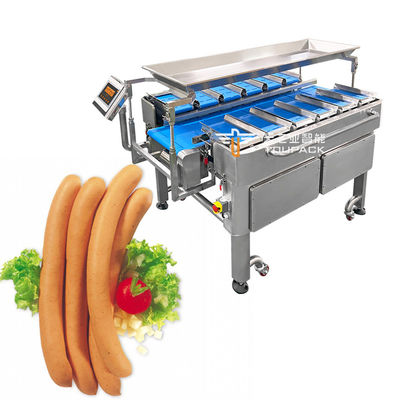 SUS304 Cinturón transportador de salchichas de carne pura con varias cabezas Pesadora