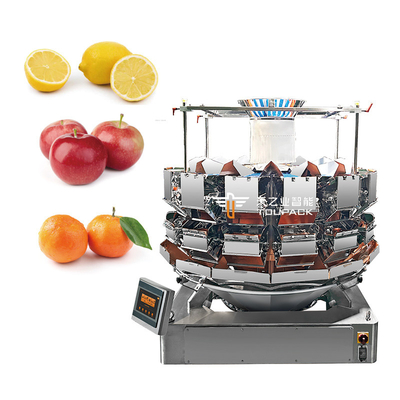 Peso de combinación de frutas de alta precisión Serie de pesadoras de cabeza multi naranja