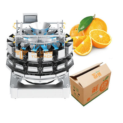 Pesadora multicabezal Combiweigh 500g 1kg 5kg Máquina empacadora multicabezal Pimiento verde Naranja Máquinas de envasado para cajas de cartón