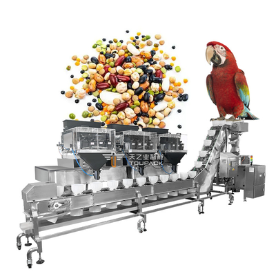 Línea de embalaje mixto de alimentos para loros para bolsas y bolsas de pie