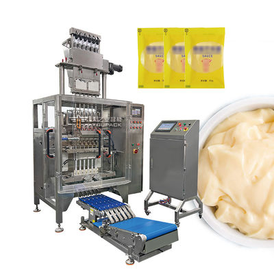 Máquina de embalaje de pasta líquida de 4 lados de sello de múltiples carriles Máquina de embalaje de champú de café