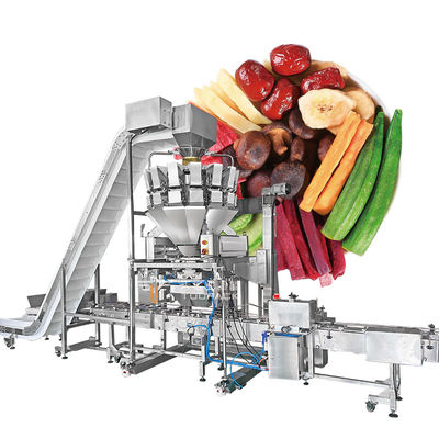 Maquinaria de envasado automático de ensaladas en bolsas de alta velocidad para máquina empacadora de frutas secas con pesadora multicabezal de 14 cabezales