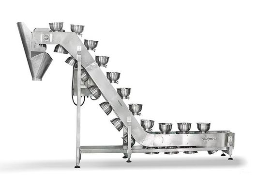 Transportador inclinado del elevador de cubo