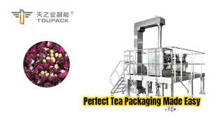 Línea automática de envasado y pesaje mixto de té de flores | Pesadora multicabezal de alta precisión de 14 cabezales
